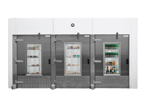 câmaras frias com portas expositoras
