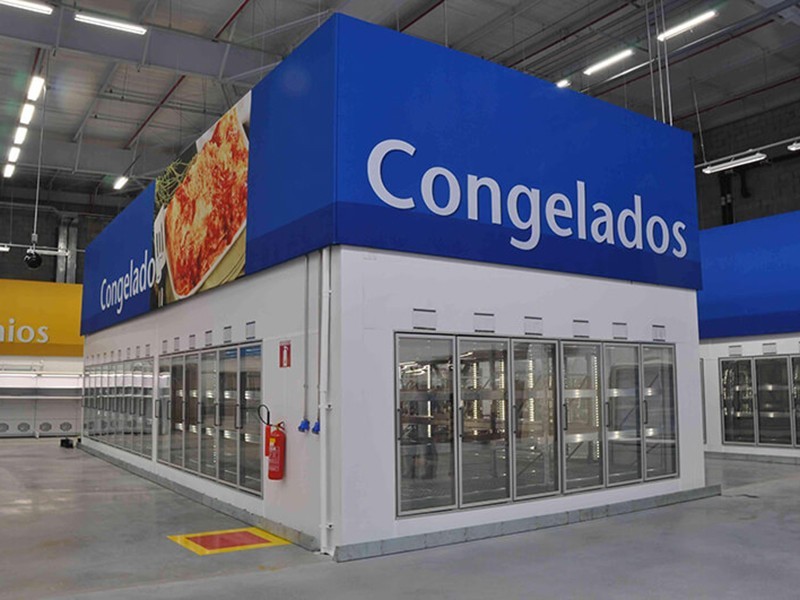 Câmara fria para supermercado