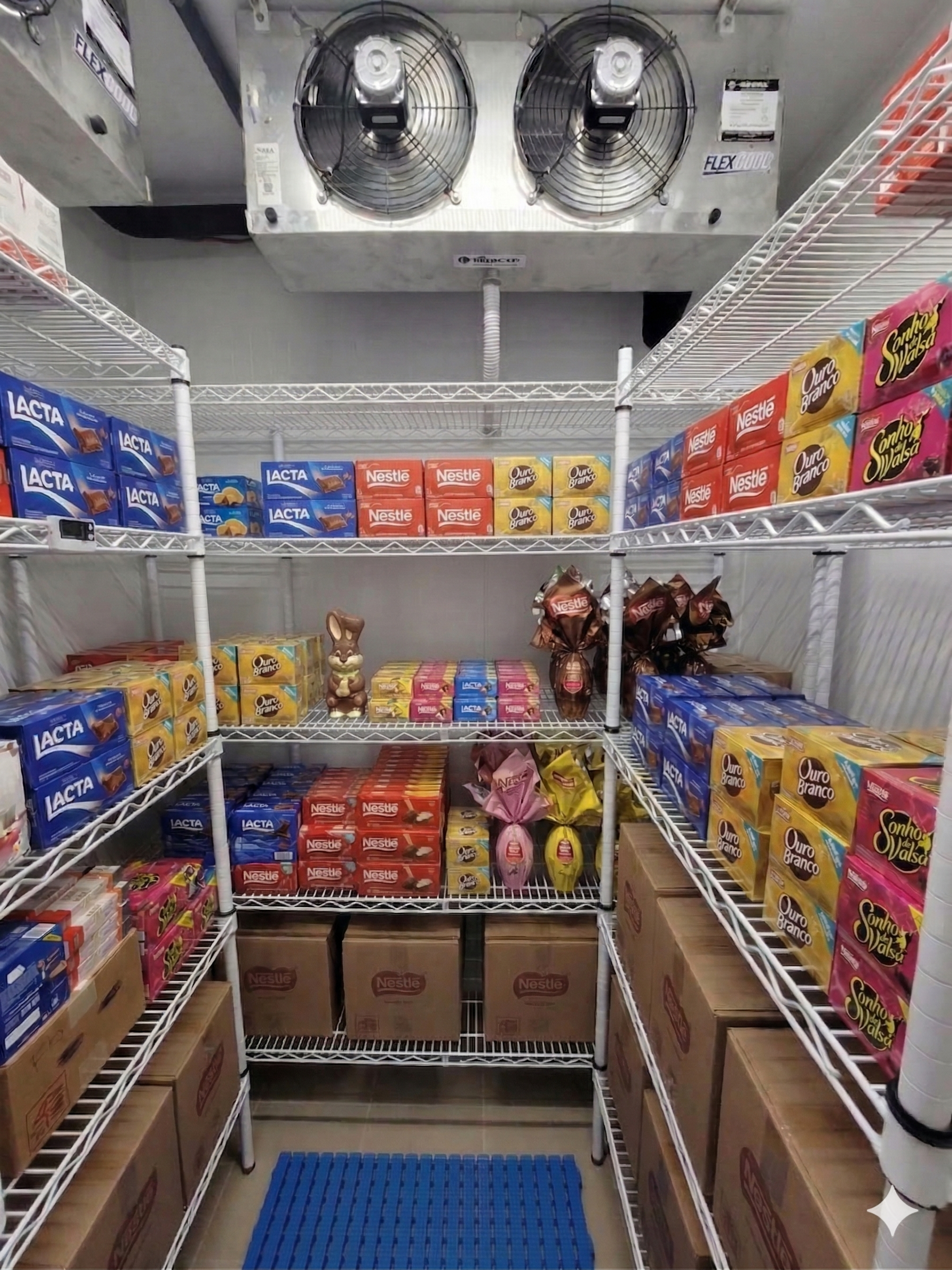 chocolate câmara fria